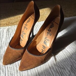 Lanvin Brown Suede Pointed-Toe Heels